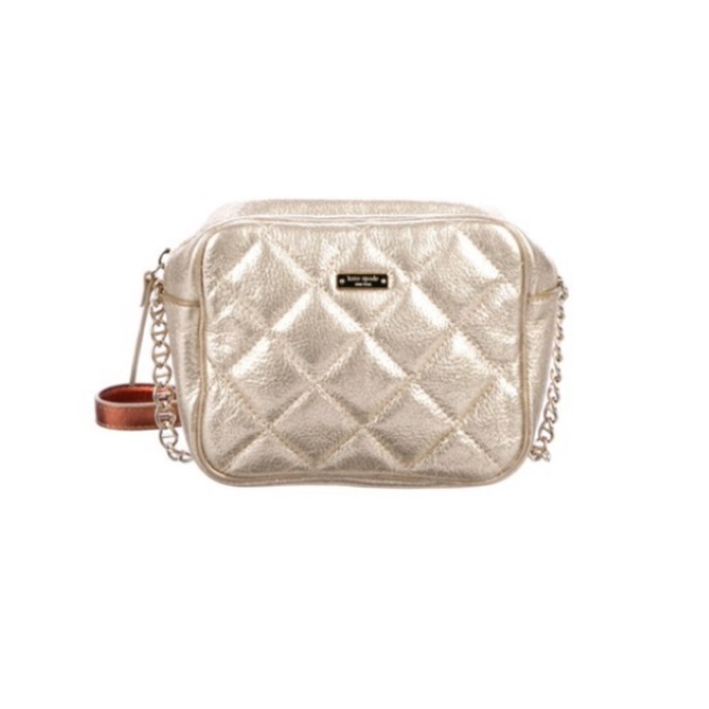 Kate Spade ♠️ Metallic Gold Leather Cross Body Bag